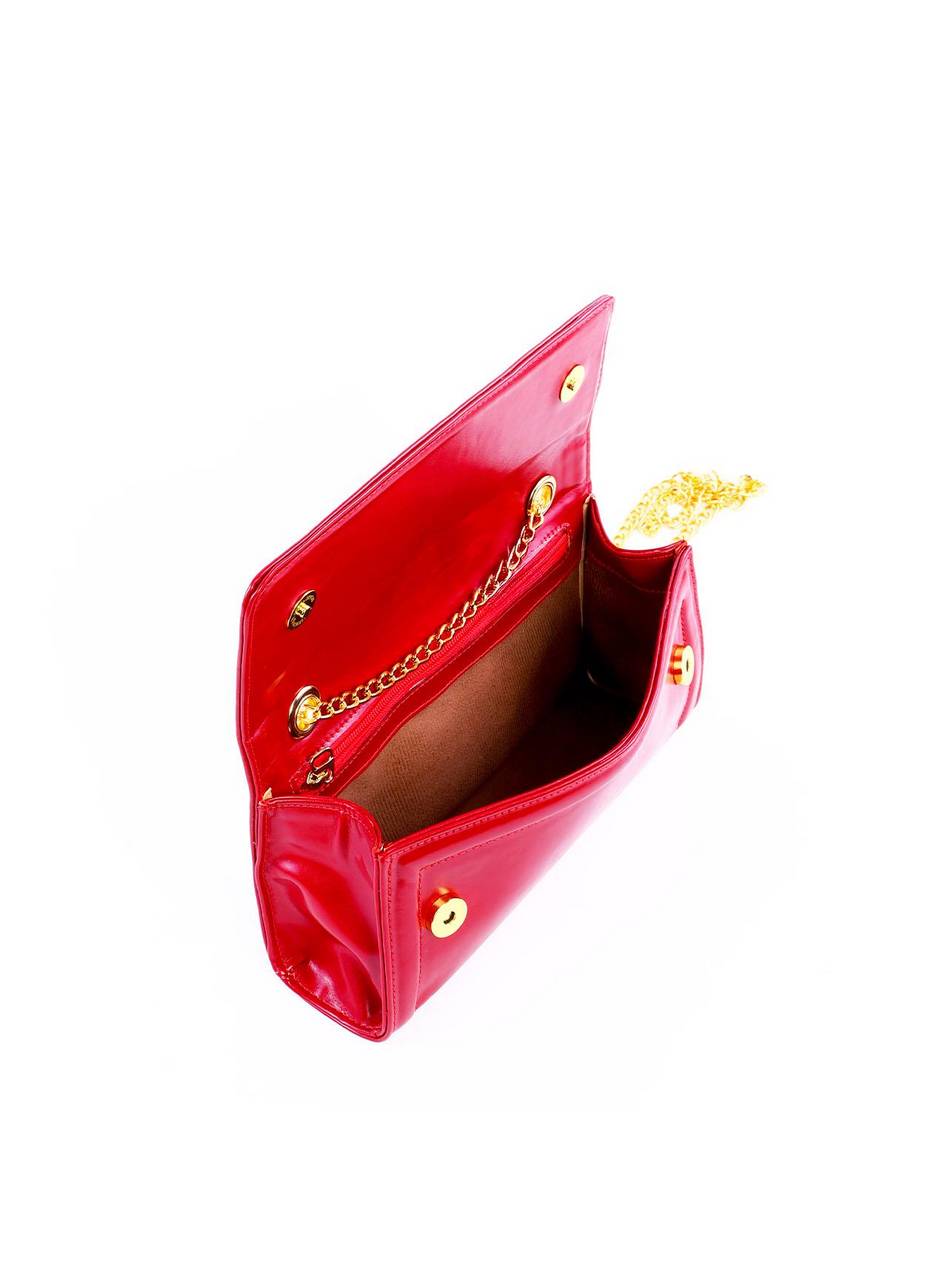 Bolsa Satchel Retangular Alça de Corrente - Vermelho BSI-6262 - VE