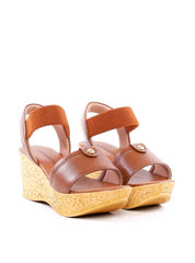 Sandália Plataforma em PU e Elástico - Castor SDI-12190 - CS