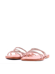 Rasteira com Tiras de Strass Entrelaçadas - Nude SDI-11955 - NU