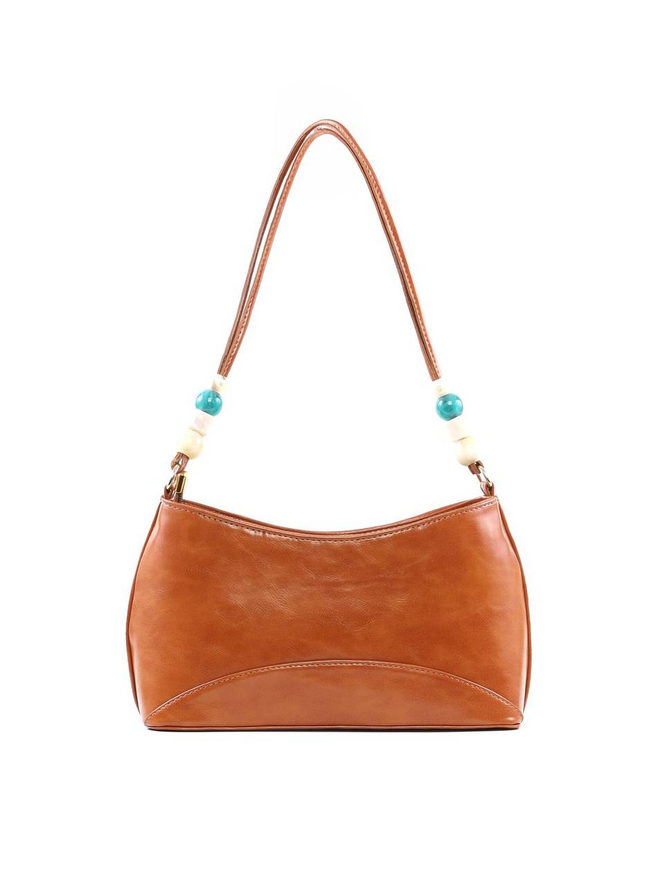 Bolsa Baguete Pequena com Detalhes Translúcidos - Castor BSI-6473 - CS