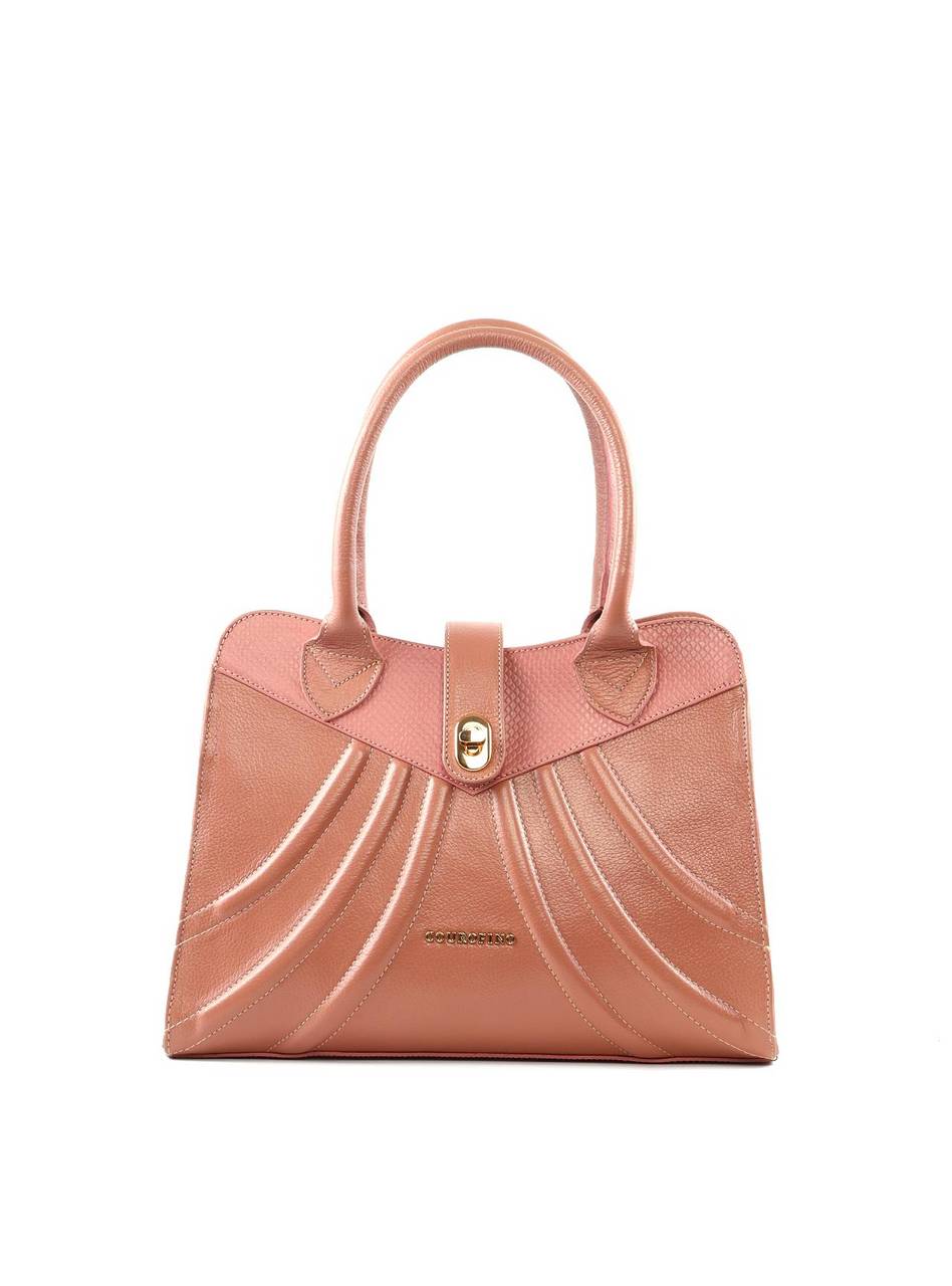 Bolsa Tote Detalhe Costura Frontal Alça Dupla - Nude BSI-6379 - NU