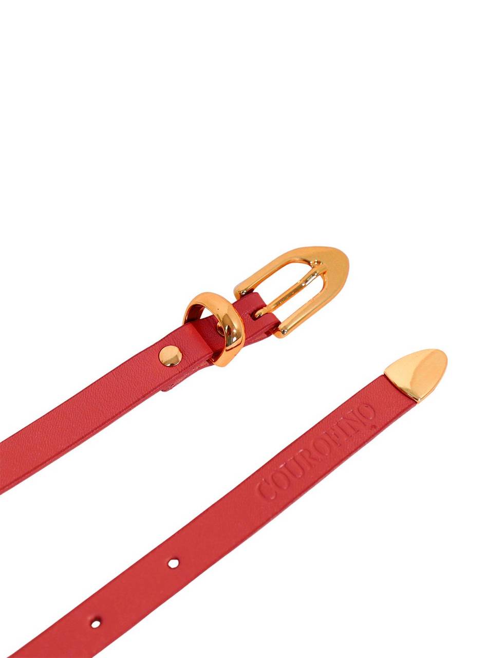 Cinto Casual Feminino Couro Vermelho CTI-930 - VE