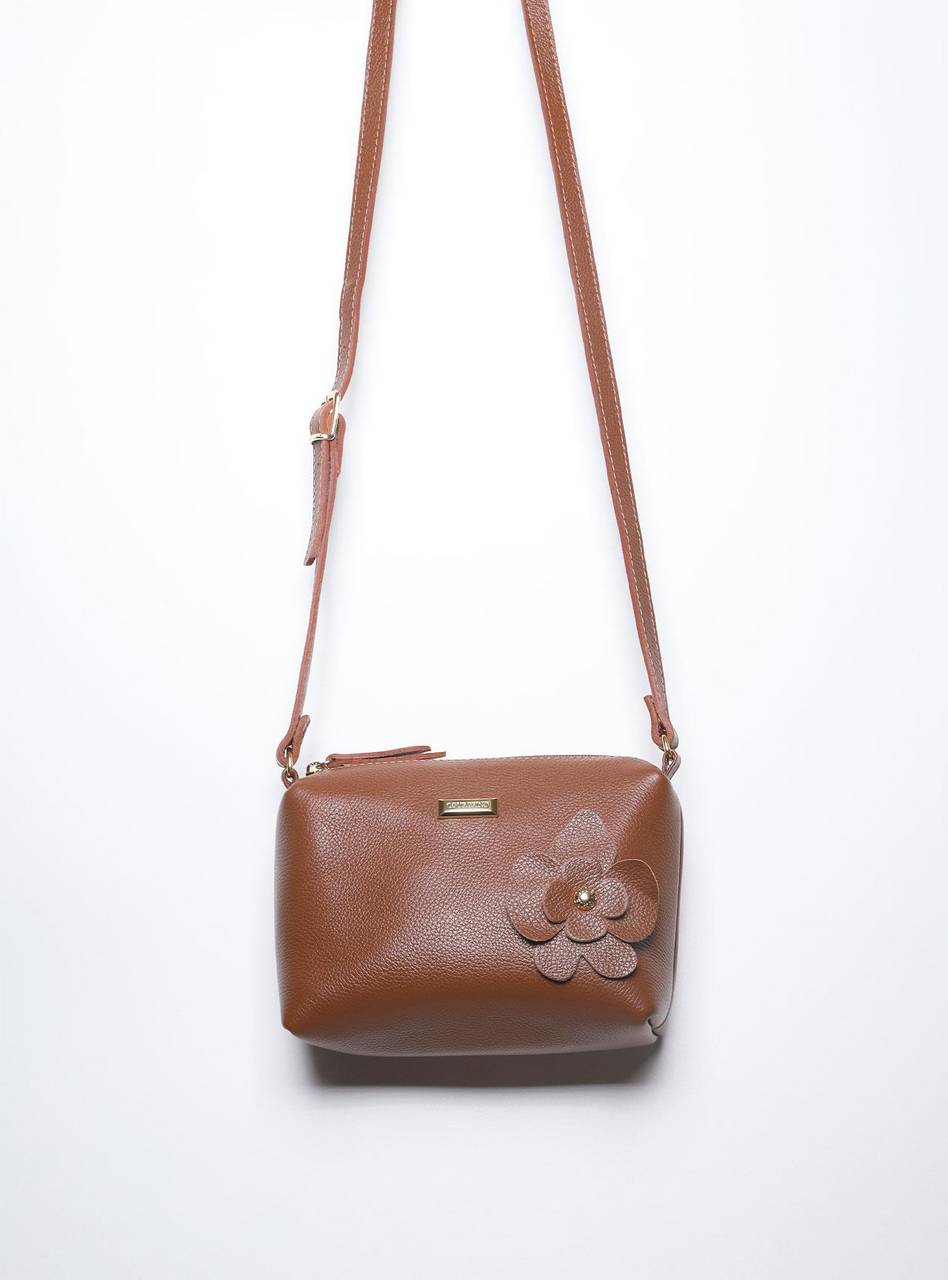Bolsa Clutch Pequena Couro Transversal - Cacau BSI-5863 - CA