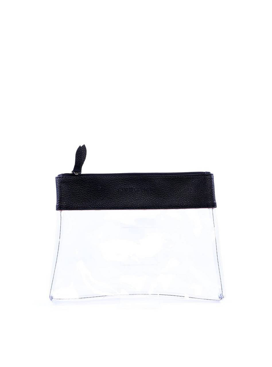 Necessaire Transparente Quadrada Média - Preta NSI-147 - PR