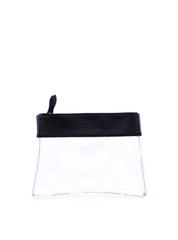 Necessaire Transparente Quadrada Média - Preta NSI-147 - PR