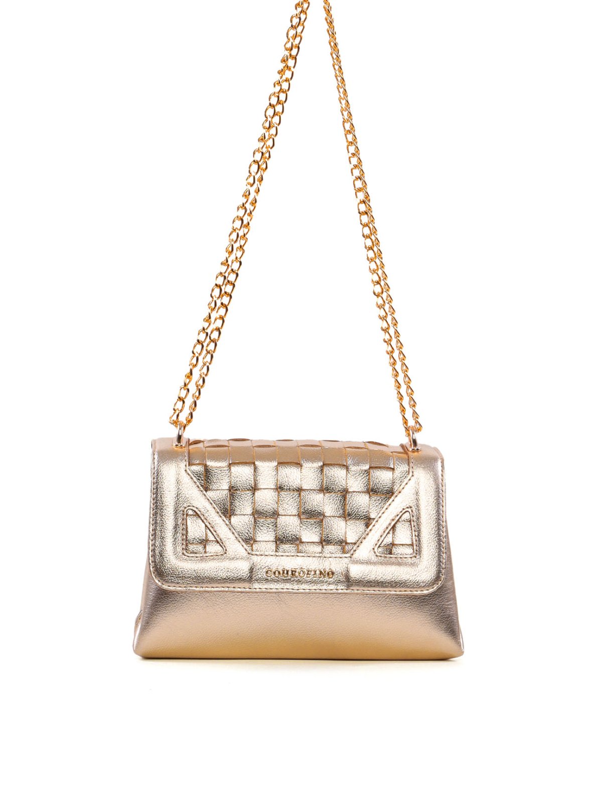 Bolsa Satchel Pequena com Recortes e Corrente BSI-6541 - AU