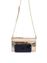 Bolsa Transversal Retangular Laço - Ouro BSI-6383 - AU