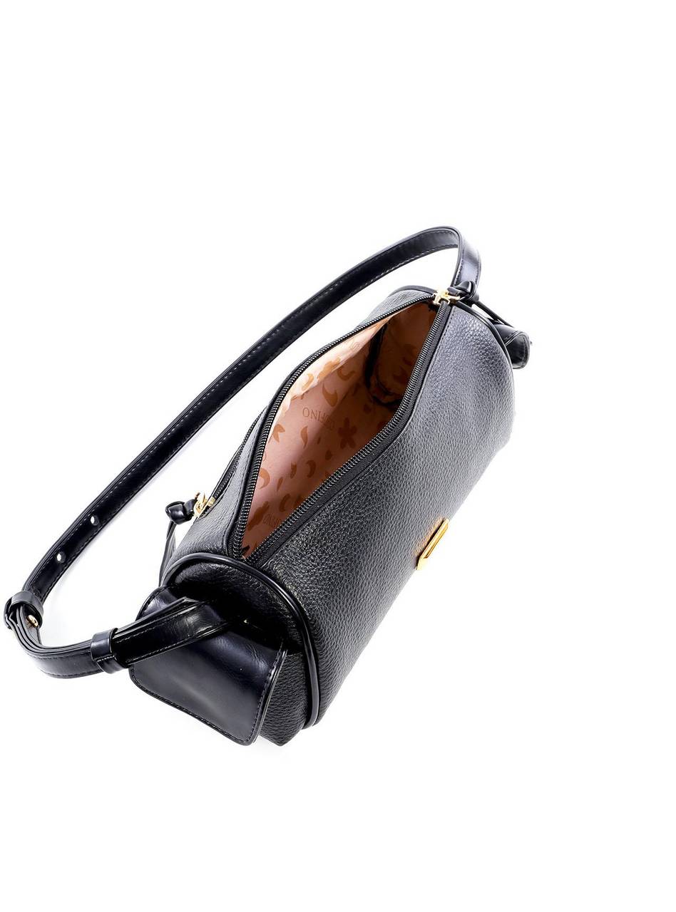 Bolsa Baguete Pequena com Bolsos Laterais - Preta BSI-6447 - PR