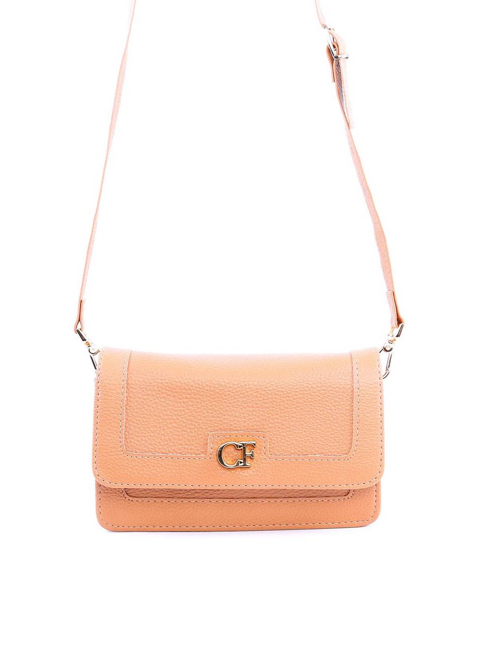 Bolsa Satchel Retangular Transversal - Nude BSI-6051 - NU