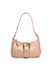 Bolsa Baguette Pequena Couro Fivela Grande Nude BSI-5879 - NU