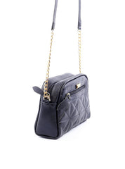 Bolsa Baú Transversal com Costuras - Preta BSI-6106 - PR