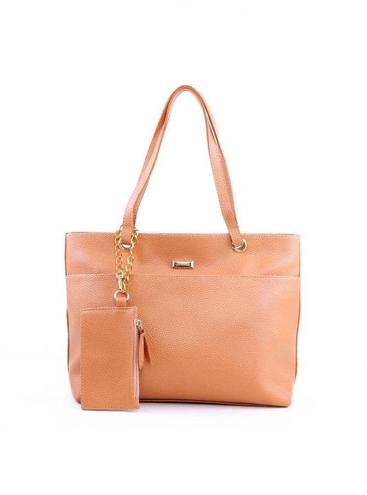 Bolsa Shopper com Bag Charm Removível - Nude BSI-6060 - NU