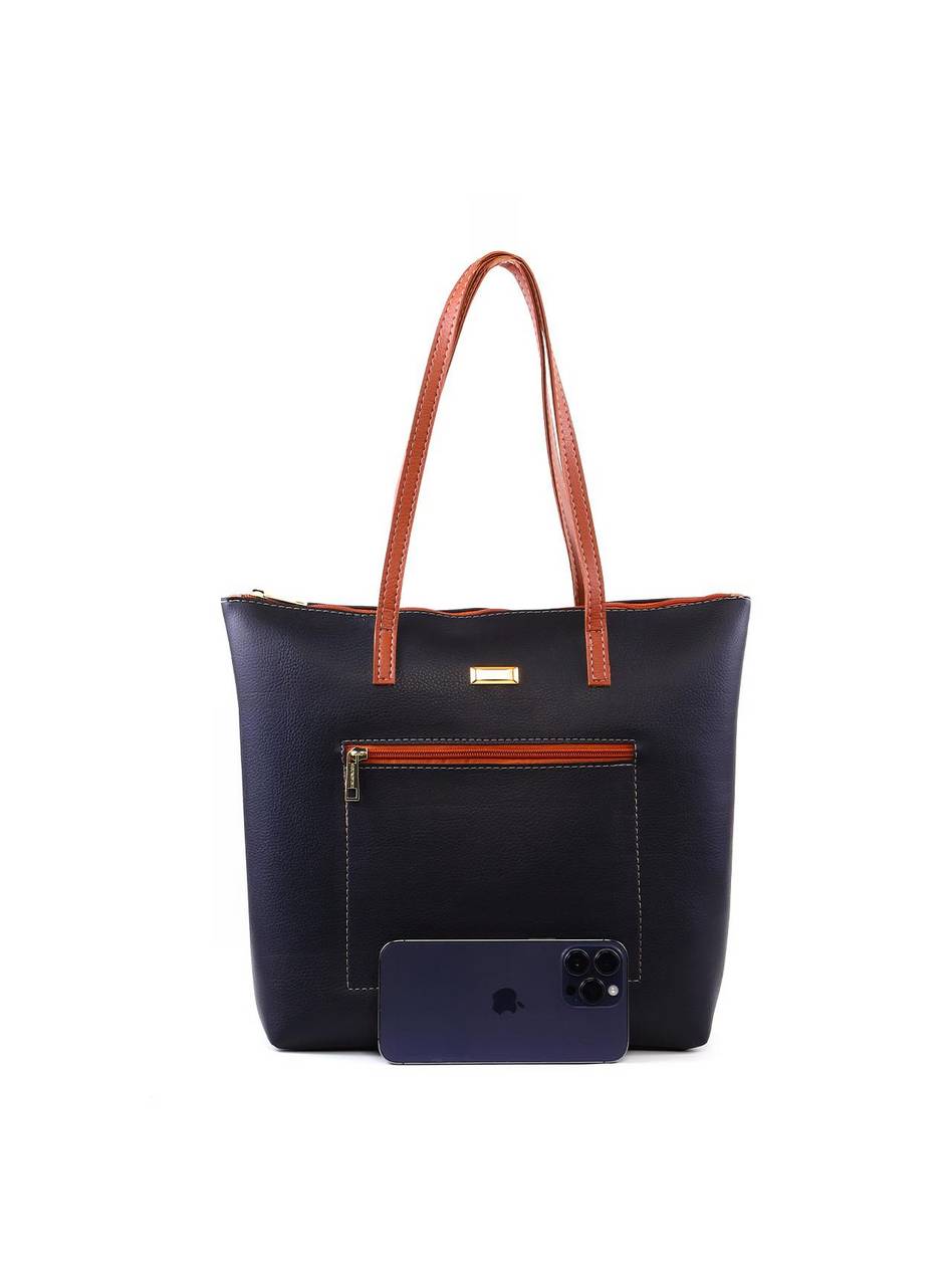 Bolsa Shopper com Bolso Frontal - Preta BSI-6361 - PR
