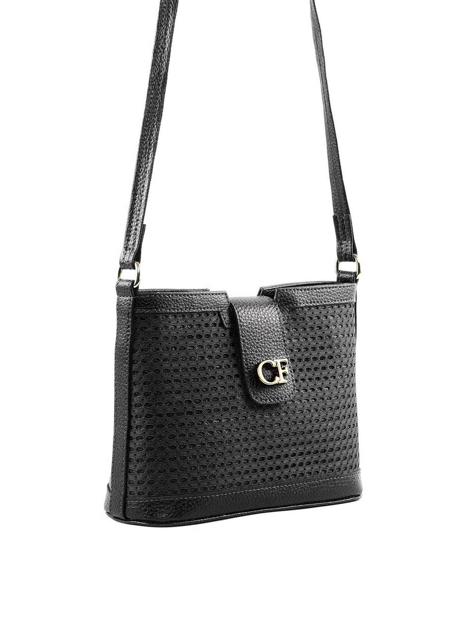 Bolsa Transversal Detalhe Tela Frontal - Preta BSI-6377 - PR