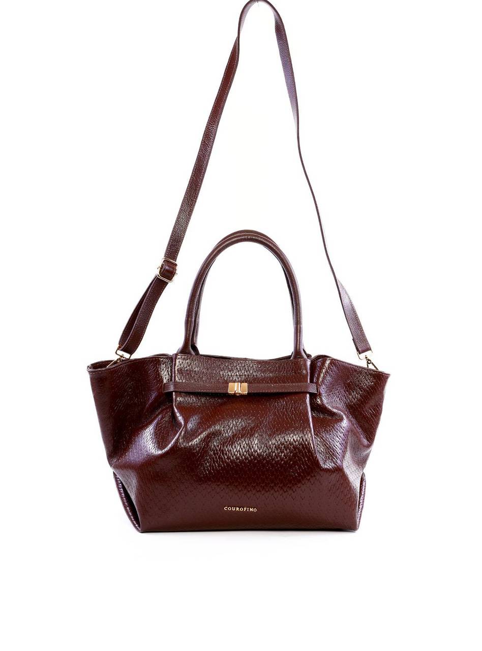 Bolsa Tote com Drapeado e Alça Dupla - Cacau BSI-6275 - CA