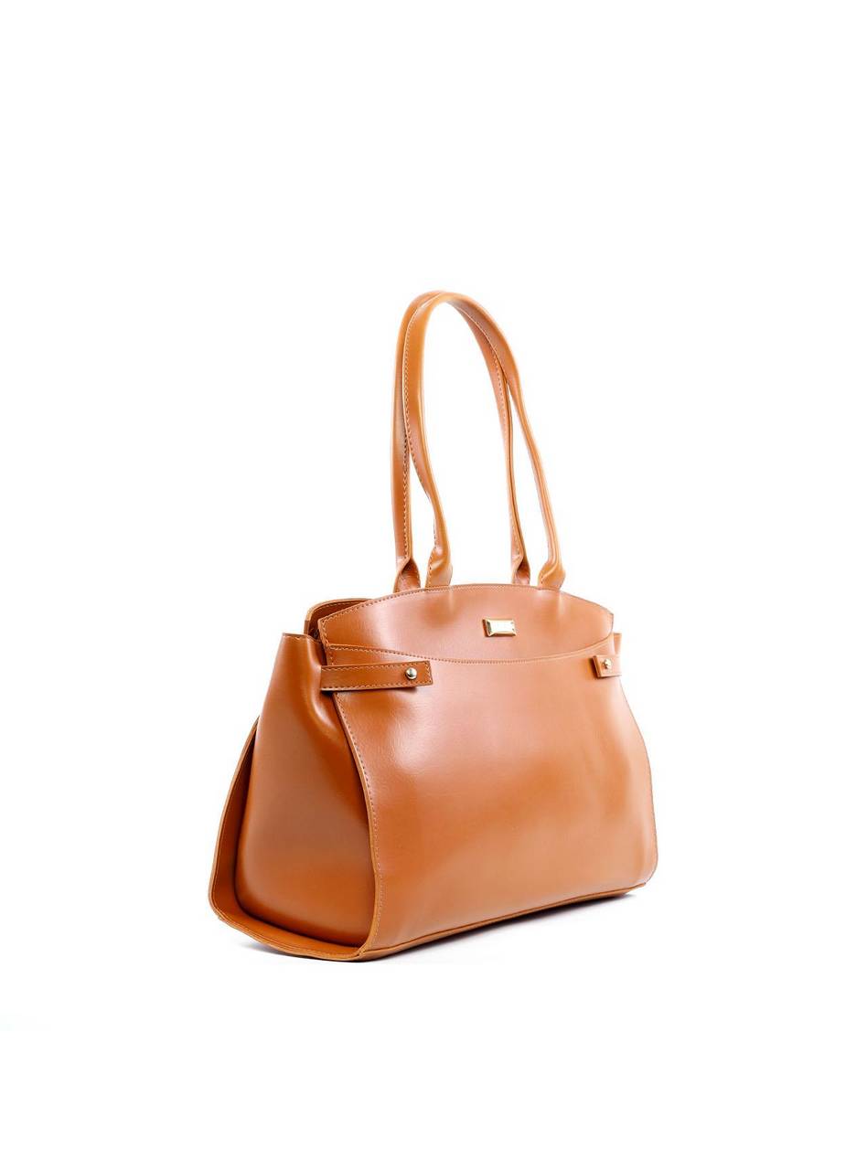 Bolsa Tote de Alça Dupla e Tiras Laterais - Castor BSI-6225 - CS