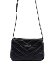 Bolsa Tote Transversal com Matelassê em V - Preta BSI-6437 - PR