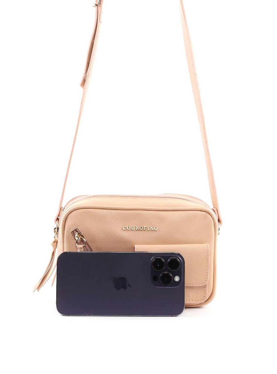 Bolsa Bag Transversal com Bolso Frontal - Nude BSI-6427 - NU