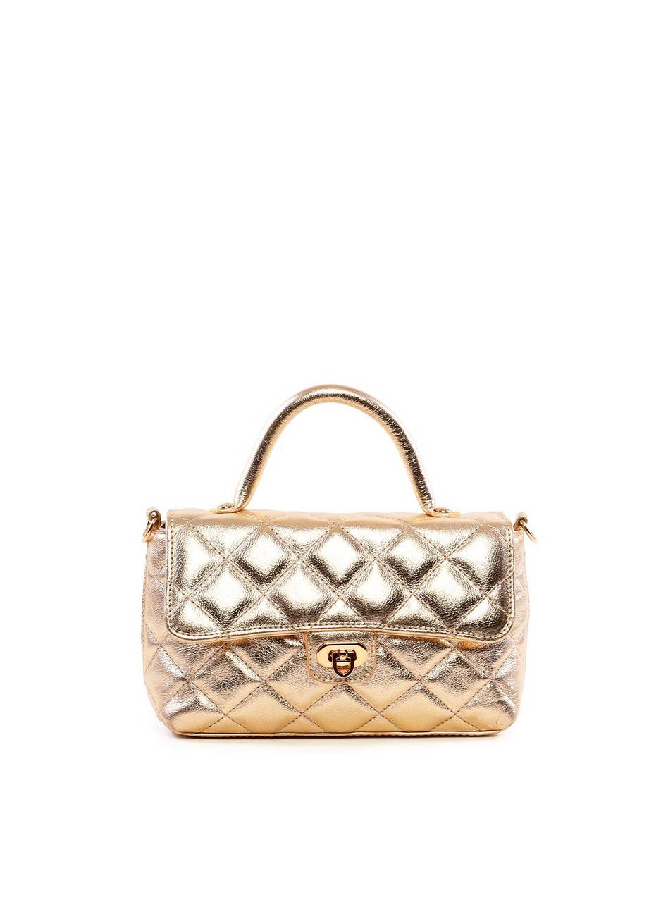 Bolsa Satchel Pequena com Matelassê e Fecho Giratório BSI-6505 - AU