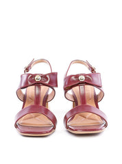 Sandália Salto Bloco de Laço com Rebite - Vinho SDI-11800 - VI