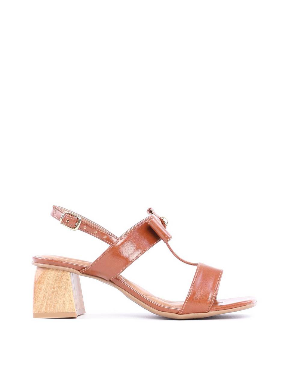 Sandália Salto Bloco de Laço com Rebite - Castor SDI-11800 - CS