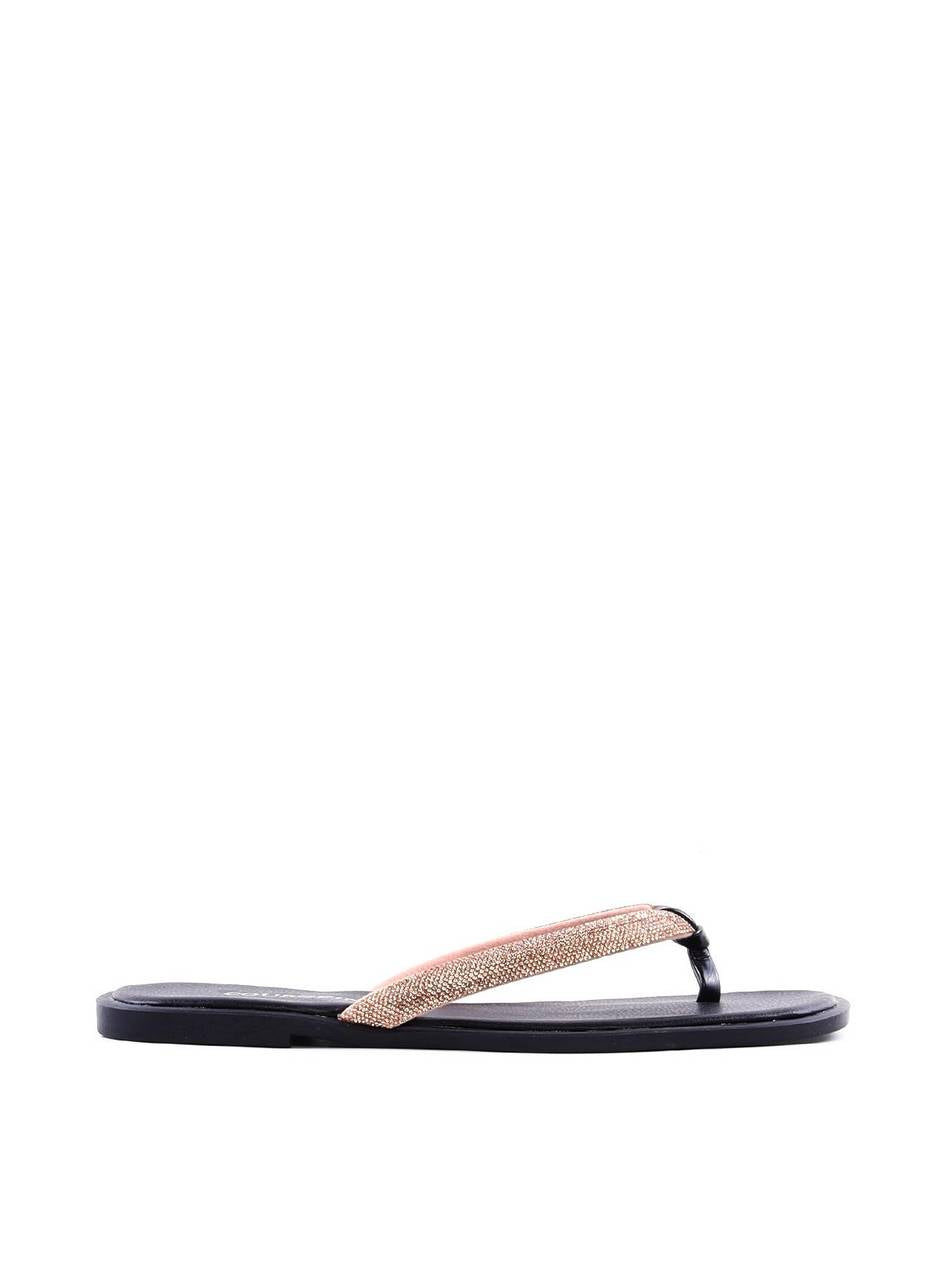 Rasteira de Dedo com Strass - Preta SDI-12073 - PR