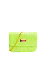 Bolsa Saddle Pequena Estruturada Alça Transversal Verde BSI-5724 - VD