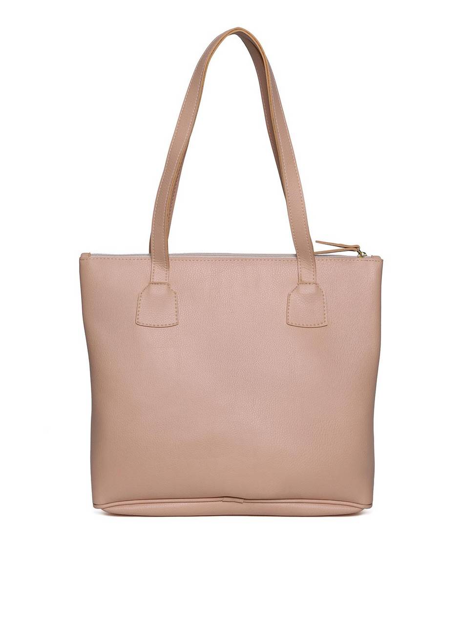Bolsa Tote com Bolso Grande Frontal - Nude BSI-5470 - NU