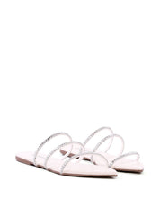 Sandália Rasteira com Strass Bico Folha SDI-12244 - FE