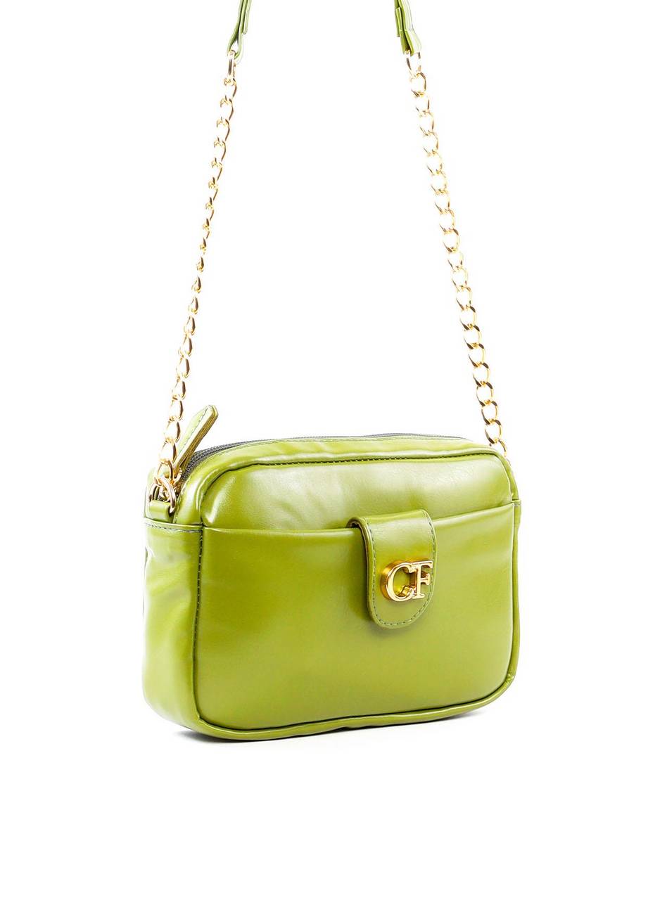 Bolsa Tote Pequena com Alça de Corrente - Verde BSI-6328 - VD