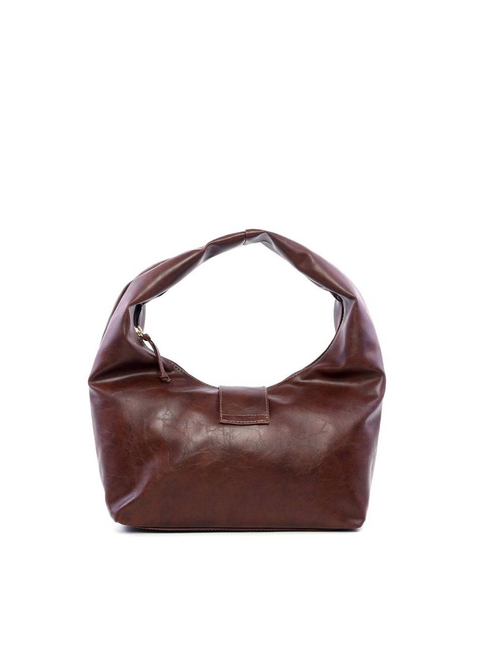 Bolsa Hobo com Placa CF - Cacau BSI-6170 - CA