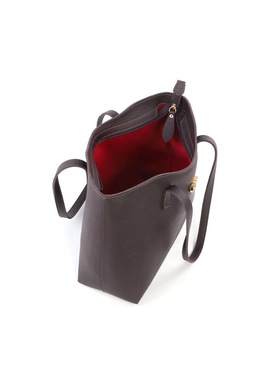 Bolsa Tote com Borda Ondulada - Cacau BSI-6158 - CA