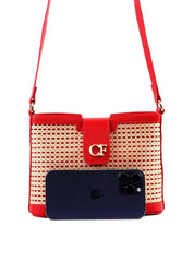 Bolsa Transversal Detalhe Tela Frontal - Vermelha BSI-6377 - VE
