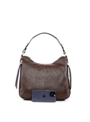 Bolsa Hobo Grande com Bolsos Frontais - Cacau BSI-6468 - CA