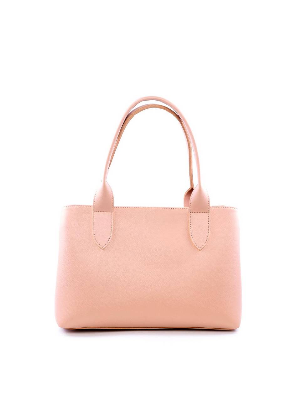 Bolsa Tote com Alça de Mão e Detalhe de Cinto - Nude BSI-6055 - NU