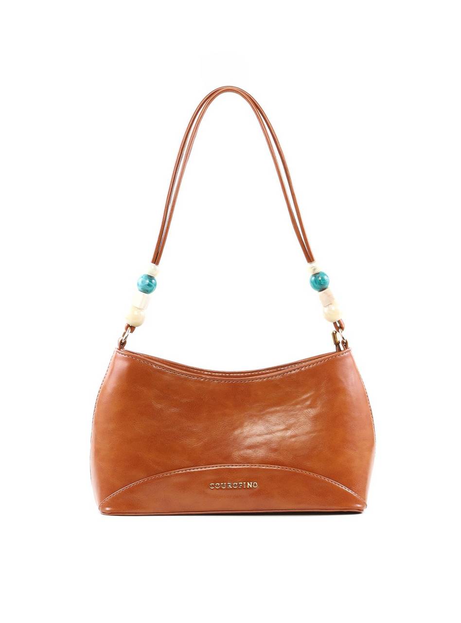 Bolsa Baguete Pequena com Detalhes Translúcidos - Castor BSI-6473 - CS