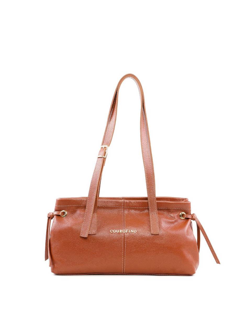 Bolsa Tote de Couro com Ilhós Laterais - Castor BSI-6223 - CS