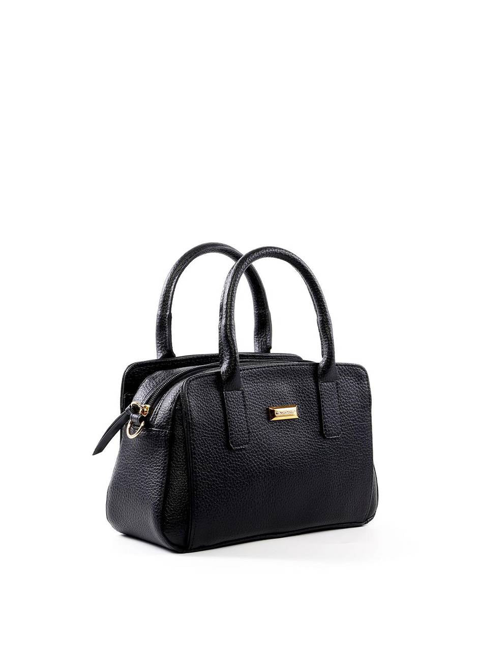 Bolsa Tote Quadrada com 3 Divisórias - Preta BSI-6474 - PR