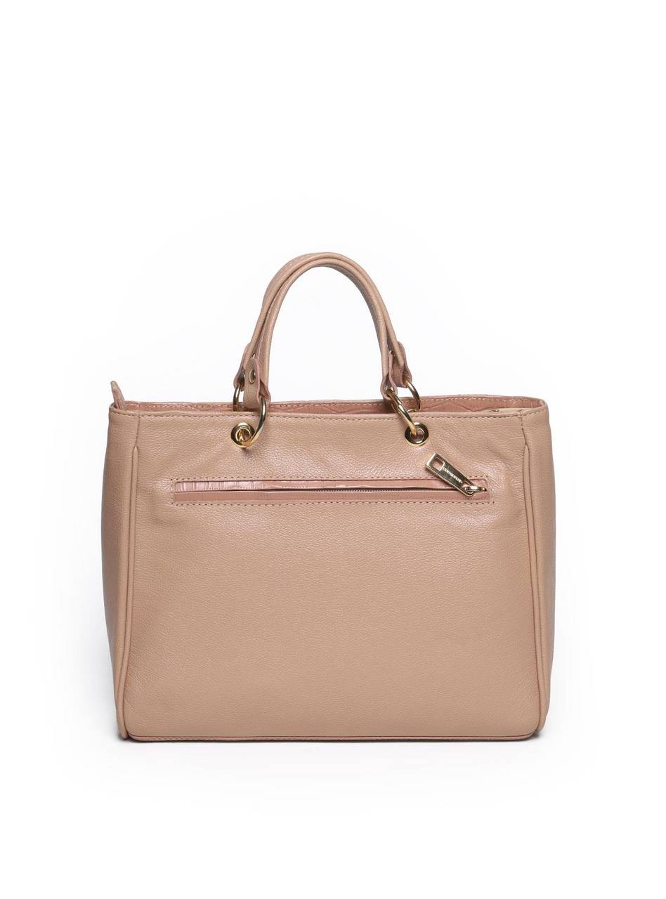 Bolsa Feminina Tote Frisada Matelassê Couro Nude BSI-3444 - NU