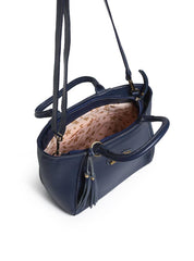 Bolsa Tote Média Coro Duas Vassourinhas Preta Azul BSI-5169 - AZ