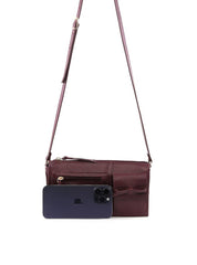 Bolsa Transversal Retangular Laço - Vinho BSI-6383 - VI