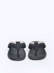 Sandália Masculina Chinelão Couro Cabresto Reto - Preta SDI-11555 - PR