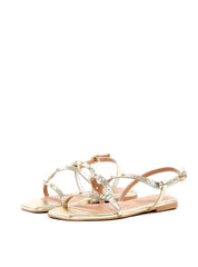Rasteira de Tiras com Tachas - Ouro SDI-11904 - AU