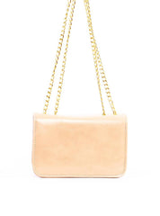 Bolsa Satchel Quadrada com Alça de Corrente - Nude BSI-6287 - NU