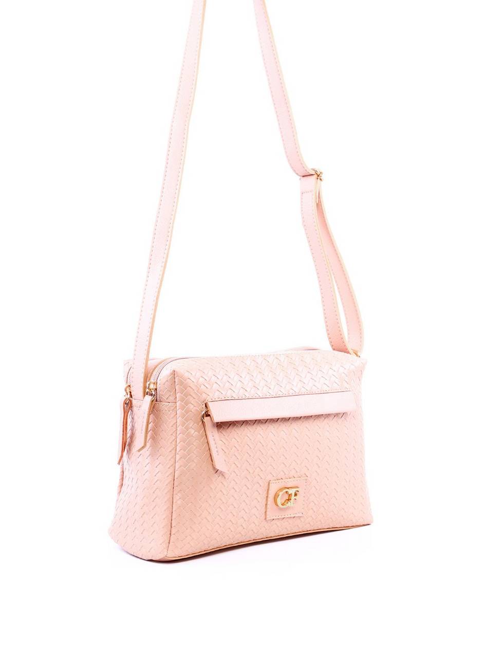 Bolsa Baú Transversal Duas Divisórias - Nude BSI-6321 - NU