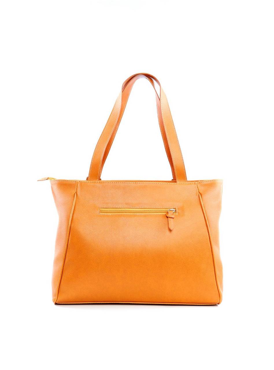Bolsa Tote com Maxi Fivelas Frontais - Mostarda BSI - 6180 - MT