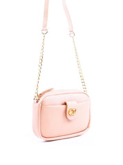 Bolsa Tote Pequena com Alça de Corrente - Nude BSI-6328 - NU