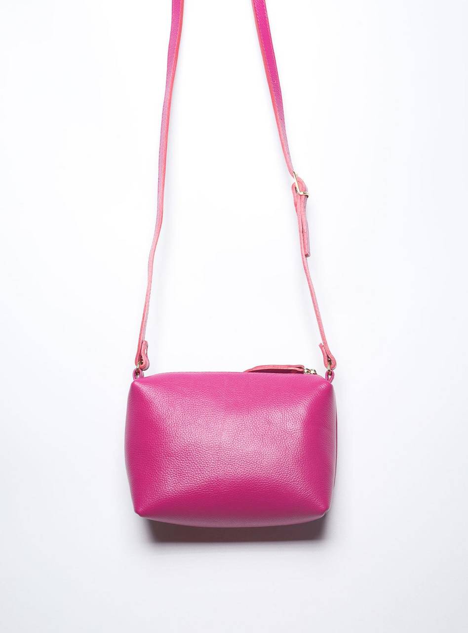 Bolsa Clutch Pequena Couro Transversal Roxa BSI-5863 - RO