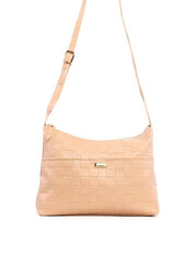 Bolsa Hobo Transversal em Tressê - Nude BSI-6123 - NU