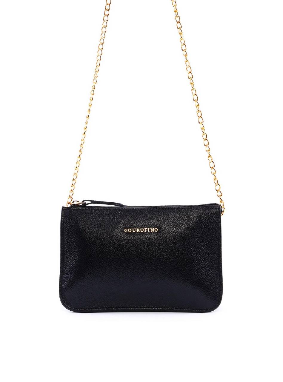 Bolsa Transversal Pequena 3 Divisórias - Preta BSI-6405 - PR